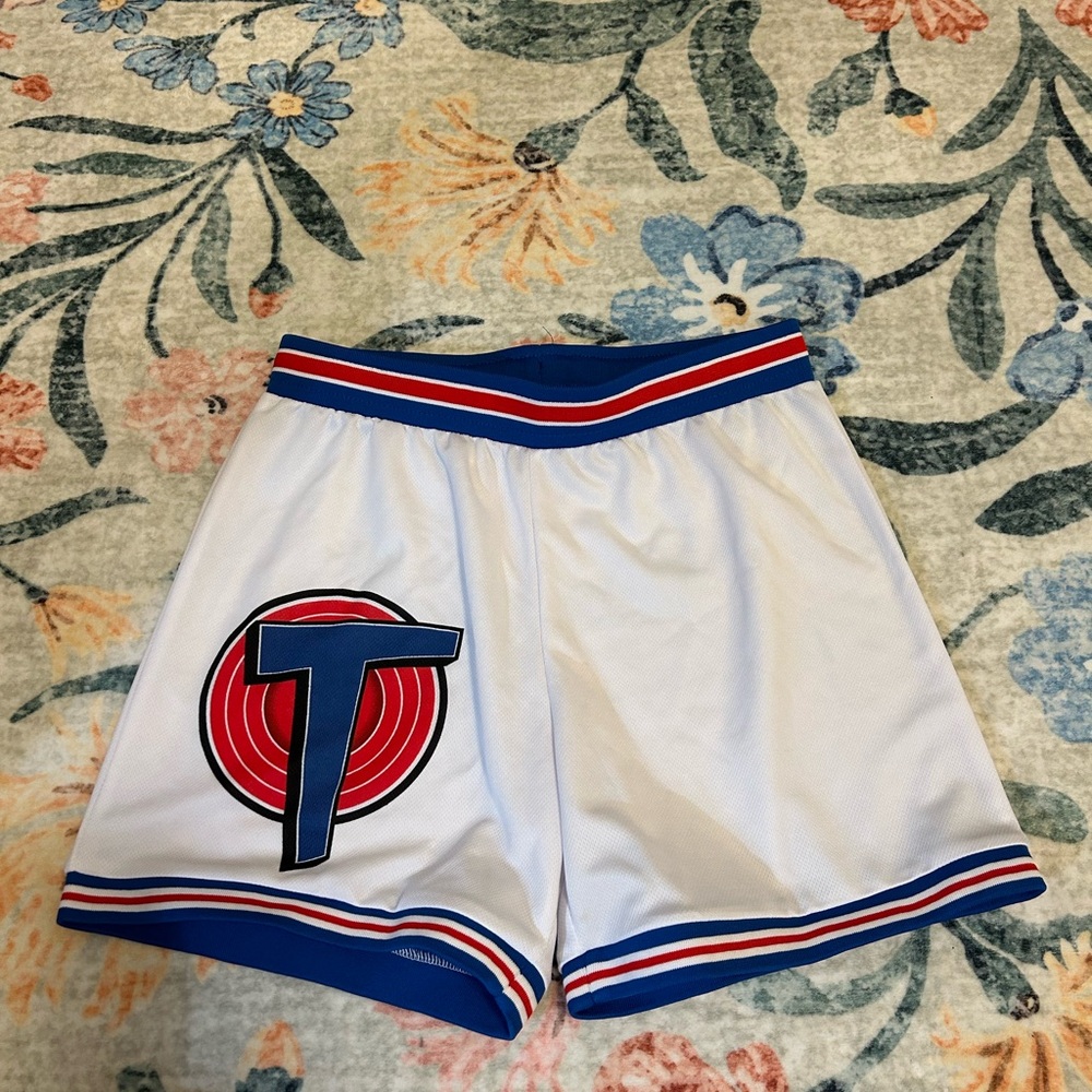 Space Jam Looney Tunes White Jersey Shorts